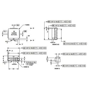 Integrated Circuit Chip 64K x 18 Bit BurstRAM Synchronous Fast Static RAM  MCM67M618AFN10 MOTOROLA QFP