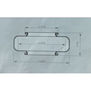 Vibracoustic V1B20 305mm Single Convoluted Air Spring 230116-1