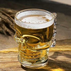 Creative Skull Shape 500ml Personalized Glass Cup Borosilicate