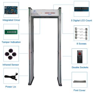 UNIQSCAN 6 Detecting Zones Walk Through Safety Gate , Metal Detector Security
