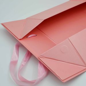Custom Foldable Magnetic Box PMS Cardboard Folding Gift Luxury With Ribbon