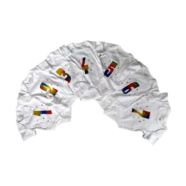 Infant Bodysuit Clothes Set 12 Monthly Rompers Shower Present Pack for Summer Season