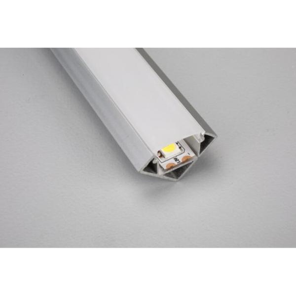 Recessed 0.5m LED Aluminum Profile Extrusion For Door Window , Silver Color