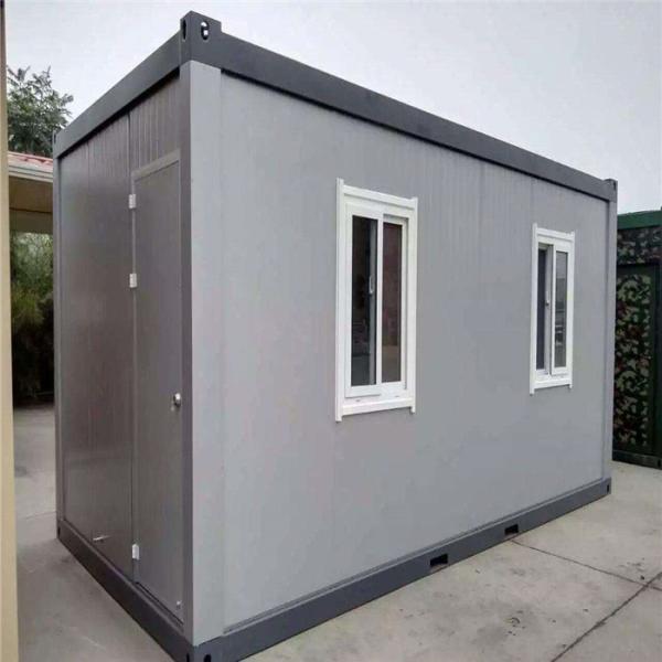 Buy waterproof and fireproof empty layout 20ft sandwich panel container house for 8 workers at wholesale prices