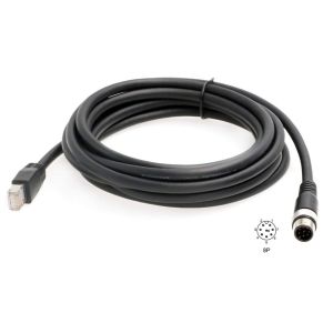 ROHS Cat6 Industrial Ethernet Cable M12 D Code 8 Pin To RJ45 For Fieldbus Sensor