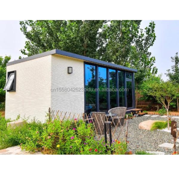 Eco-Friendly Materials 20ft 40ft 2 Bedrooms Prefabricated Garden Cabin House Glass Doors Container Wooden House for Hotel