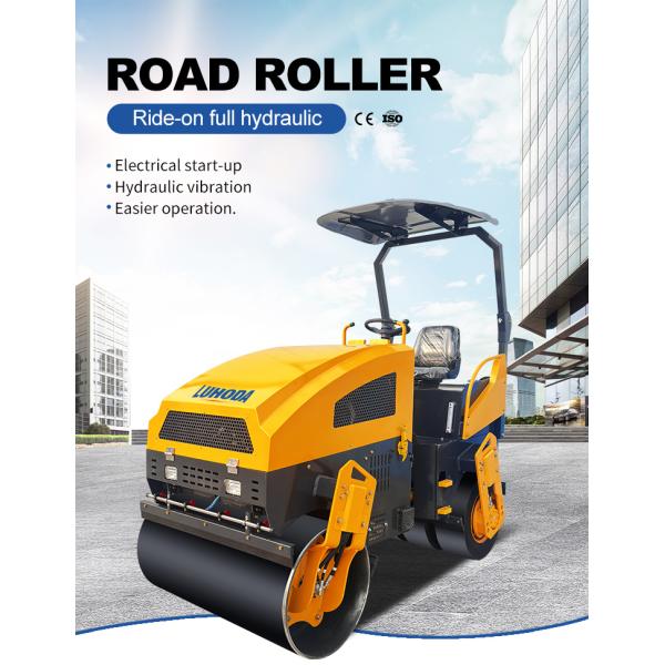 3.5 Ton Diesel Euro 5 EPA CE Engine Mini Compactor Road Roller Ride on Roller Compactor
