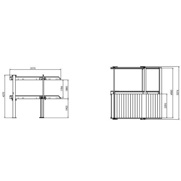 16. Pit Design Cantilever Parking Lift QDMY-2-5B, QDMY-4-10, QDMY-6-15