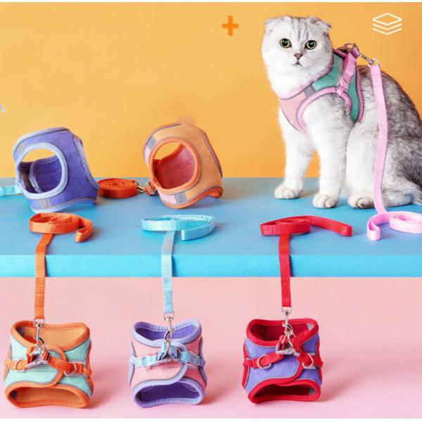 Escape Proof Puppy Body Harness Collar And Lead For Walking