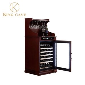 Adjustable Shelves Custom Wine Cooler In The Kitchen LCD Screen