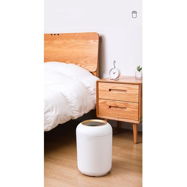 Household Trash Can Large Living Room Kitchen Bedroom Light Luxury Desktop Storage Bucket Toilet Plastic Trash Can