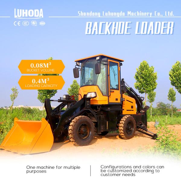 Hot Sale Four-wheel Drive Mini Backhoe Excavator Loader Small Backhoe Loader Diesel Wheel Loader for Sale