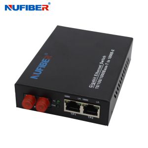 1000M 2-port Rj45+1 fiber port with Duplex FC connector media converter fast