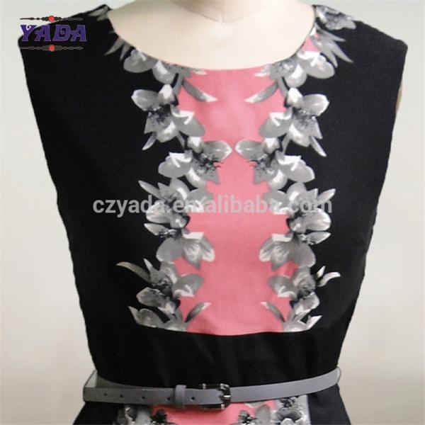 Casual polyester spandex new design lady casual women's clothing print dress for women