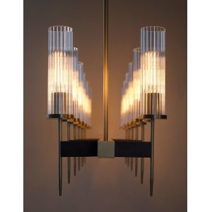 China ALOUETTE Contemporary Brass Copper Adjustable Height E12 Base ChanDELIER on sale