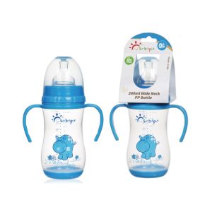 9oz 260ml Wide Neck PP Polypropylene Arc Baby Nipple Bottle