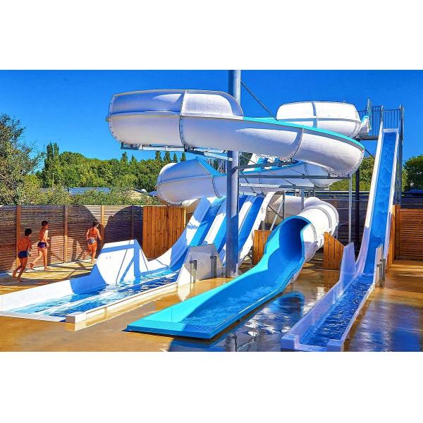 Kids Water Park Outdoor Playground Swimming Pool Equipment Water Spiral Slide