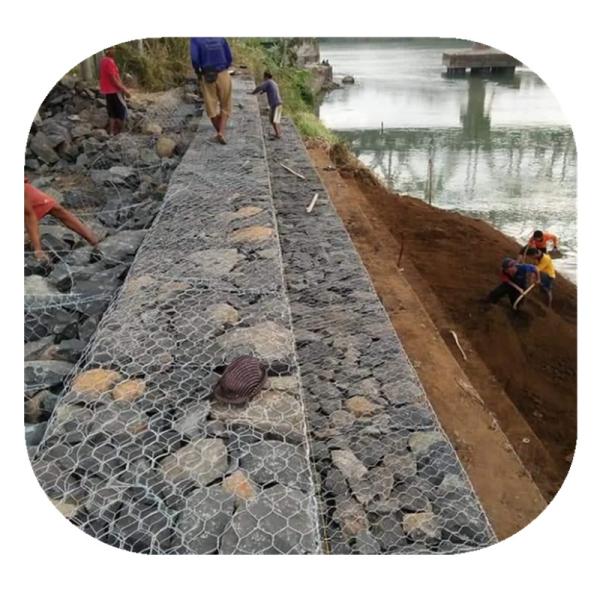 Buy 80x100mm 2x1x1 4mm Gabion Baskets Pvc Coated Galfan 260 Gsm Zinc Coated at wholesale prices