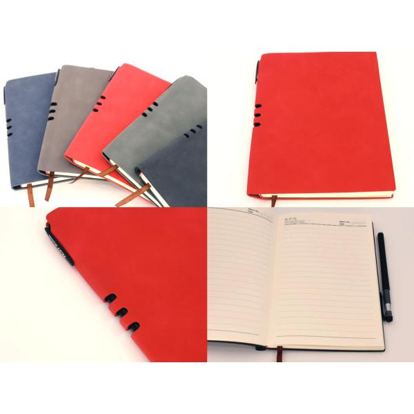 Custom Logo Multicolor Premium Business Meeting Diary Planner Leather Cover With Pen Holder