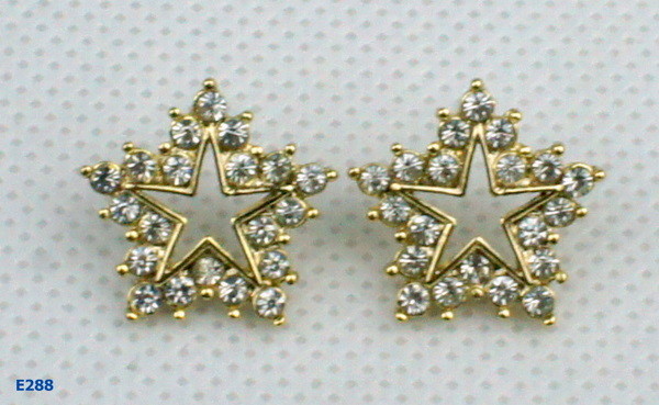 New Fashion Round Gold Plated Zirconia Stud Earrings