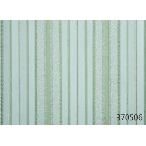 PVC Popular Floral Low Price Wallpaper , Bedroom Striped Wallpaper 0.53*10M size