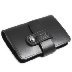 Custom Black Leather Mens Credit Card Holders Wallets