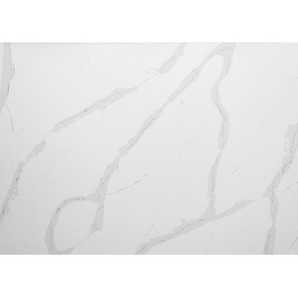Buy Artificial Polished White 3200*1600MM  Calacatta Quartz Stone at wholesale prices