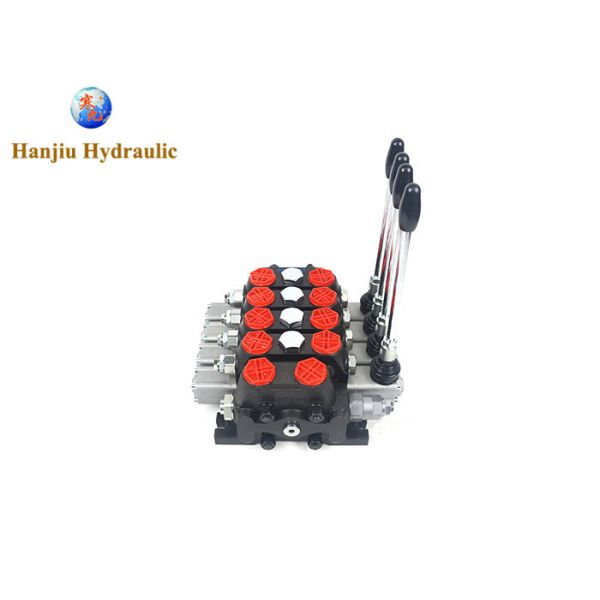 Hydraulic Command valve DCV80-4, 4 spools 80liters with high pressure valve