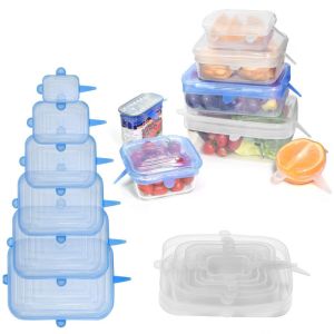 Rectangular Silicone Stretch Reusable Lids Stretchable Food Covers