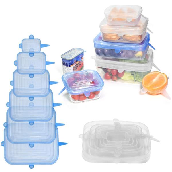 Buy Rectangular Silicone Stretch Reusable Lids Stretchable Food Covers at wholesale prices