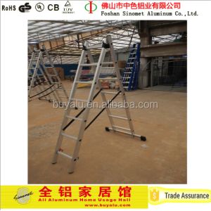 Mutifunctional Aluminum Step Ladder Extention Combination Aluminum Ladder