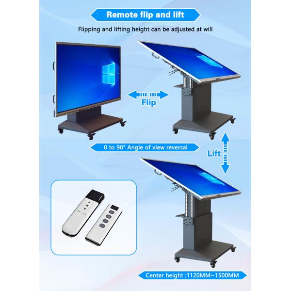 Lift Up Down Rise Fall Flip Left Right Remote Control Stand for 86" 98" 110"