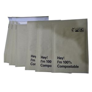 EcoMailer OEM Plastic Free Packaging 100% Biodegradable Kraft Bubble Mailers