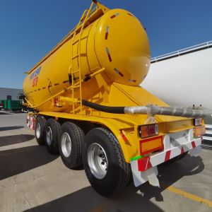 3 Axles Van-type Dry Bulk Flour/Powder Material Tanker Semi Trailer for Van-type