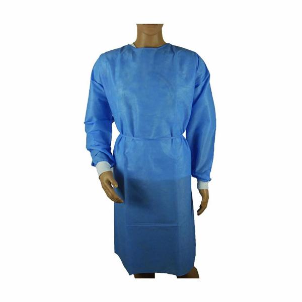 Buy Blue Disposable Non Woven Isolation Gown With Seam Sealing Tape at wholesale prices