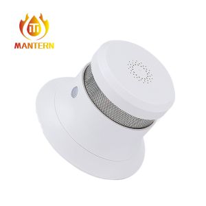 Battery Operated Smart Smoke Alarm Monitor Sound And LED Flash Alarm Output