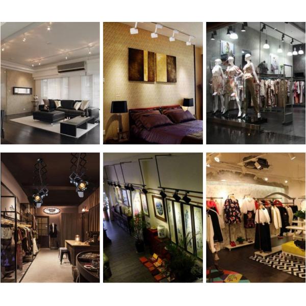 Black 20W Tiltable Horizontally LED Track Lights Dimmable Aluminum Die - Cast