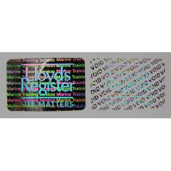 Tamper Evident Void Hologram Security Stickers / Hot Stamp Stickers Glossy
