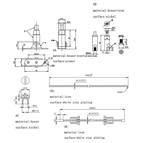 Durable Steel Wire Suspension Hanging Kit For Ceiling Light Adjustable Height