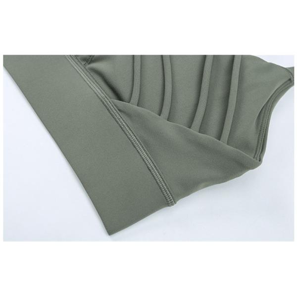 Longline Womens Padded Womens Sports Bra Widened Hem Shockproof Cross Back