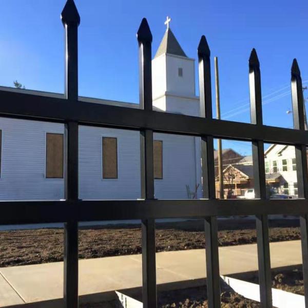 powder coated tubular steel fence