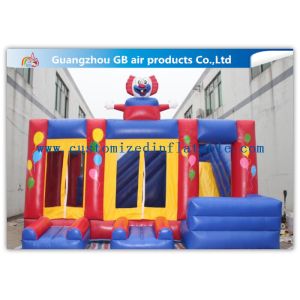 Funny Safety Childrens Inflatable Bouncy Castle With Slide Combo Customized