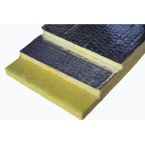 Fiber Glass Wool Board , Yellow Glasswool Mechanical Board Insulation