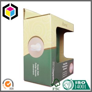 Quality Open Window Paper Corrugated Cardboard Box Self Hanging Tab with Custom Color Print for sale