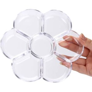 7"L X 7"W Transparent Kids Plastic Paint Tray Holder For Oil Watercolor Painting