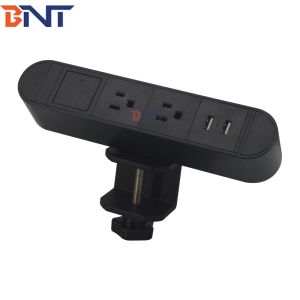 Boente New Arrival 6.56 Ft Cord US 2 Power Outlet With 2 USB Ports Black Clip On