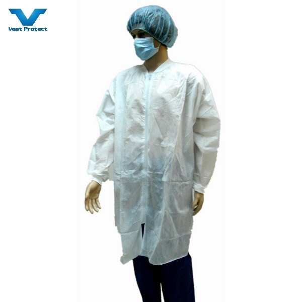 Buy OEM Accepted Nonwoven PP White/Blue/Pink Lab Coat Uniform for Unisex Workwear in Blue at wholesale prices
