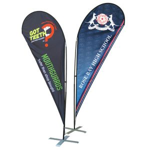 Digital Printed Feather Teardrop Advertising Flags Personalized Graphics