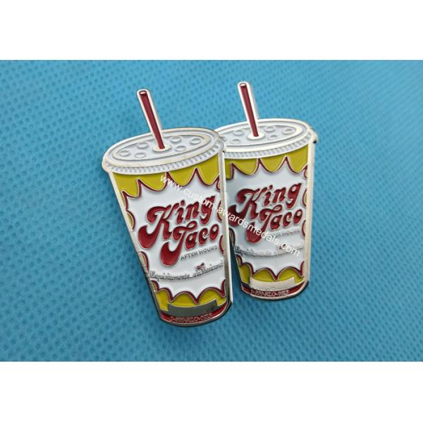 Business Promotional 4mm Die Stamped King Face Lapel Pin