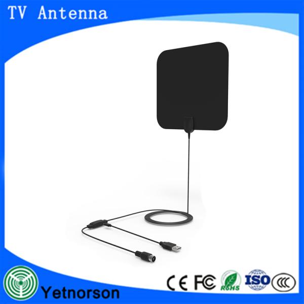 Digital Satellite Color TV Indoor Antenna with RG174 Cable 110mm Height and Materials